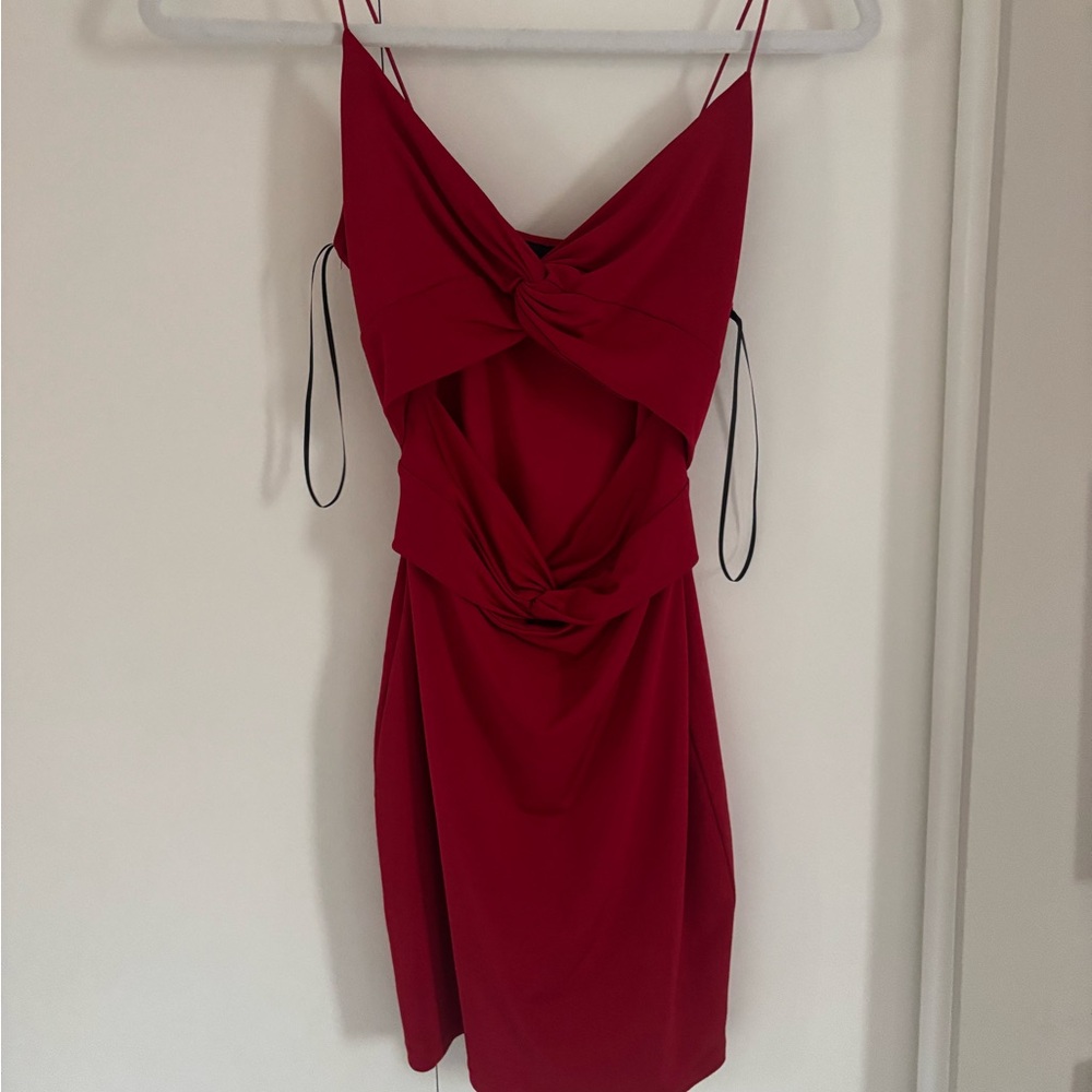 Red Cutout Mini Dress
